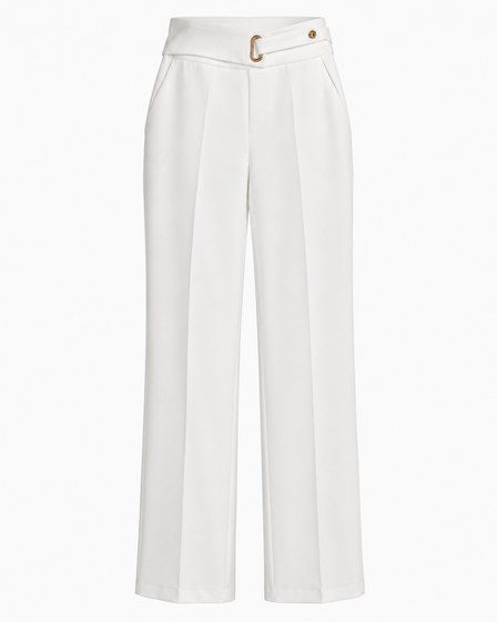 Clean Slate — White wide-leg trousers