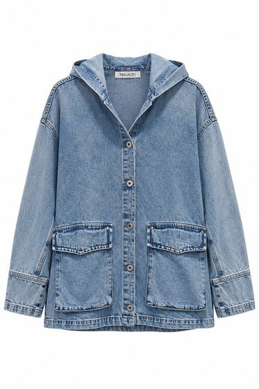 Cover Story — Hooded denim shacket