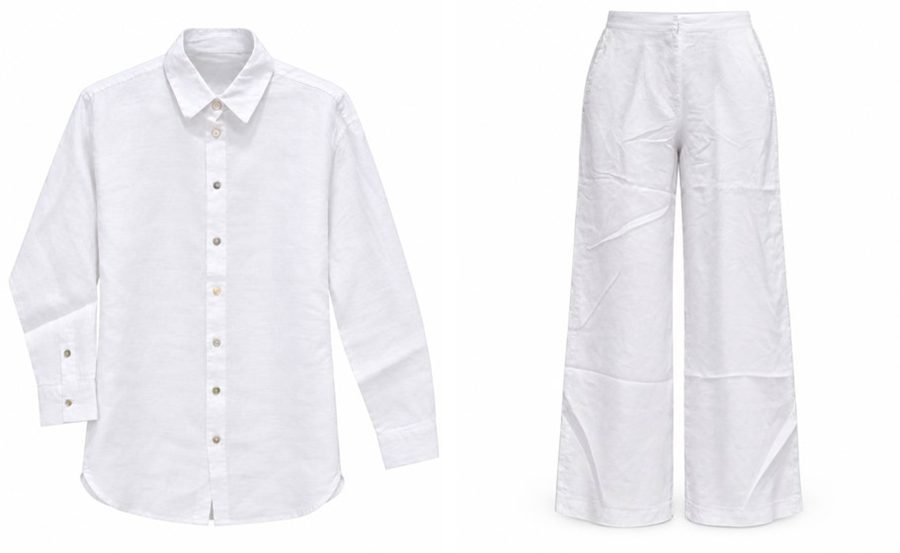 Linen on Linen — Linen shirt + wide-leg trousers · set